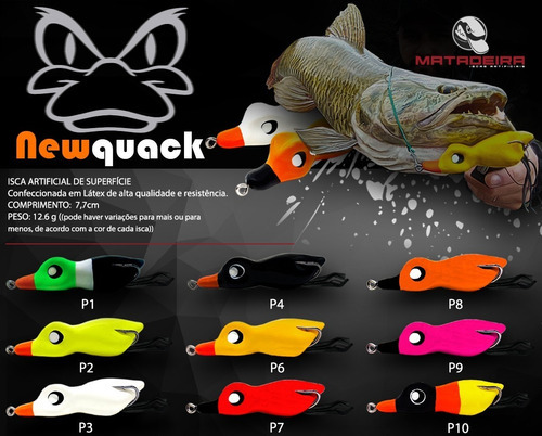 Isca Artificial New Quack - P7 Matadeira Frog Para Traíra