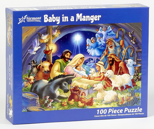 Vermont Christmas Company Baby In A Manger Jigsaw Puzzle De