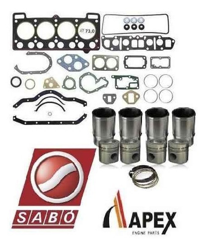 Kit Pistao Camisa Anel Motor Cht 1.6 + Junta Original Sabo