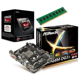 Combo Board Asrock Fm2 Procesador A6 7400k Radeon Ram 4gb Pc