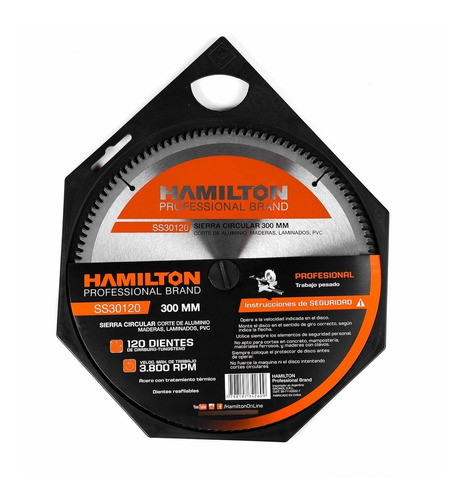 Disco Sierra Circular 120 Dientes 305mm 12´ Hamilton Ss30120