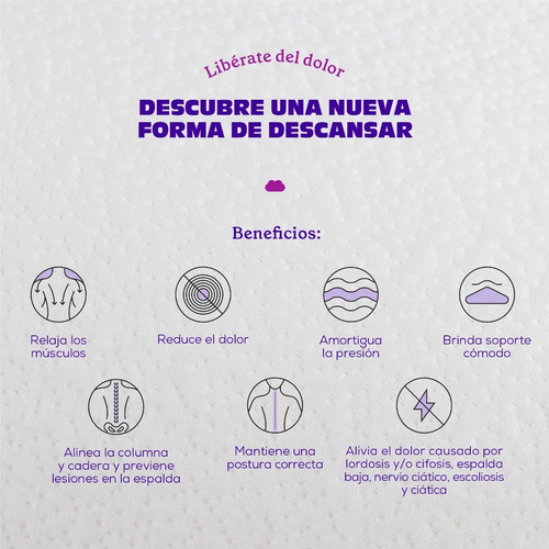 Imagen 7 de 8 de Almohada Lumbar Ergo Soporte Y Corrección Postura Ortopédica