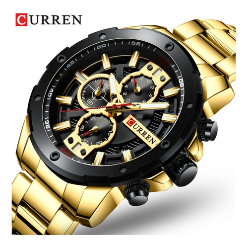 Reloj Curren Krec6718 Dorado Hombre