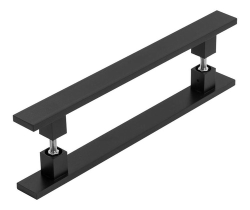 Puxador Inox Preto Para Porta Pivotante Madeira Vidro 80 Cm