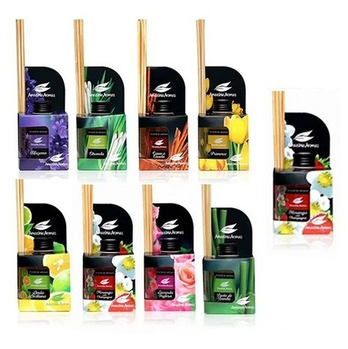 Difusor De Ambientes Aromatizador Perfume Amazônia Kit Com 9