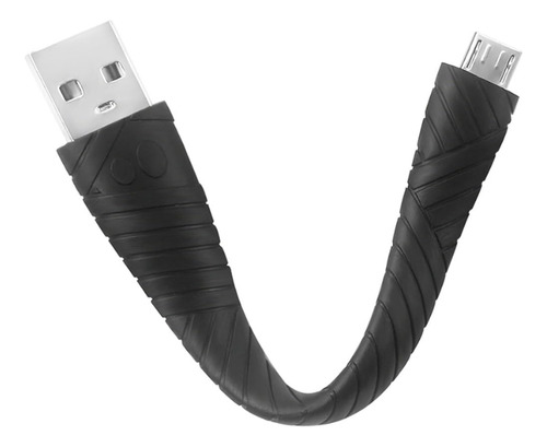 Cabo Micro Usb 12cm Geonav Silicone Flexível Carga Rápida
