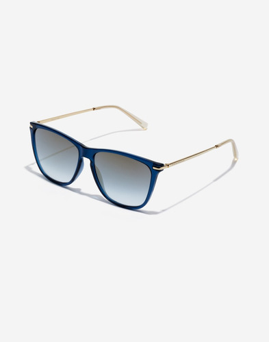 Gafas De Sol Polarizadas Hawkers One Crosswalk Unisex Lente Azul Varilla Dorado Armazón Dorado Diseño Mirror