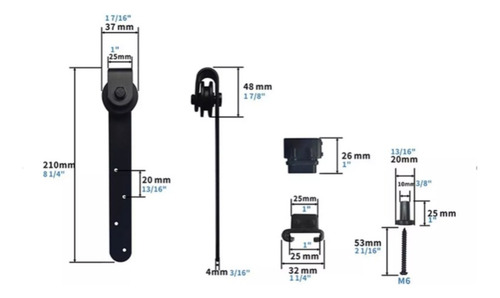 Kit De Para Puertas Corredizas De Granero, Riel Deslizante