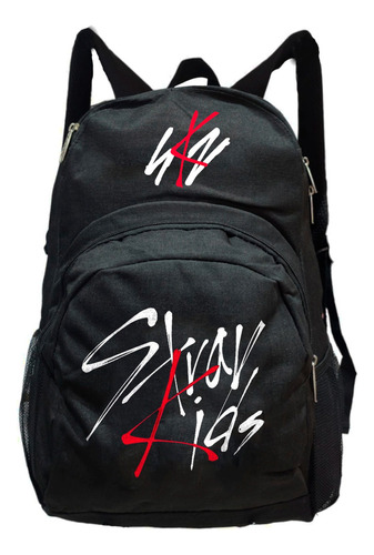 Mochila Stray Kids Música K - Pop 20 Litros Negra Grafimax