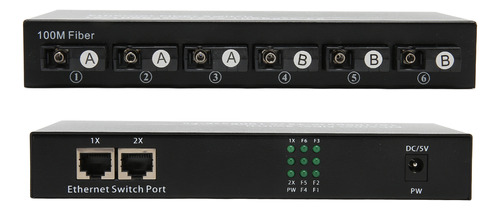 Fibra Ethernet Tx1310nm Rx1550nm, 6 Puertos Ópticos, 2 Eléct