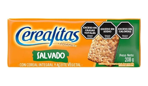 Galletita Cerealitas Salvado 208 Gr. Pack 12unid.