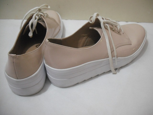 Tenis Rosa Bebe Verniz Tam 39 Solado Branco Usado Bom Estad