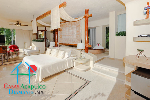 Cad Las Brisas Villa Del Sol. Terraza Con Asoleadero. Alberca Con Jacuzzi Y Palapa Con Wet Bar