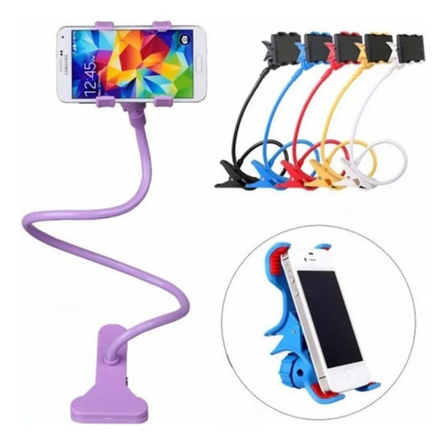 Base Soporte Flexible Pinza Para Celular Universal 360