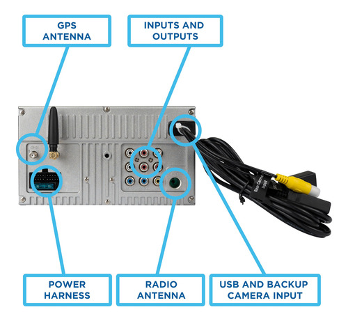 Estéreo De Coche Jensen J3ca7w Doble Din 7 Bluetooth