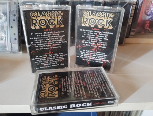 Box 13 Fitas K7 Gravadas Classic Rock- Queen Floyd D Straits Cinza-escuro (Usado)