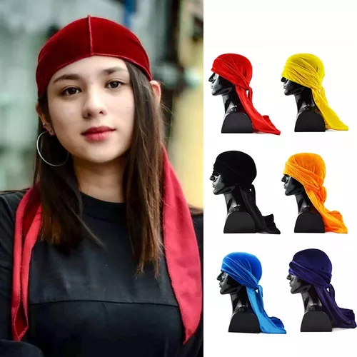 Durag de Veludo Preta (Premium) - Produtos para Waves