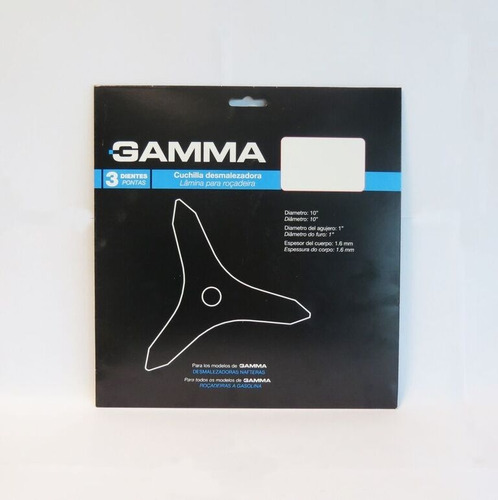 Cuchilla Para Desmalezadora 3 Dientes Gamma 10'' G19558ac