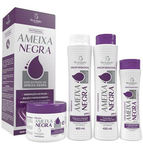 Kit Shampoo Condicionador Máscara Ameixa Negra Bio Instinto