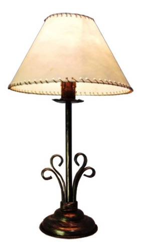 Lámpara De Mesa En Hierro Rustico Diseño Único