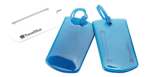 Tag Para Mala Bagagem Em Gel Kit 2 Unidades Travel Blue Azul