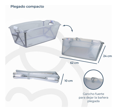 Bañera Flexi 3 En 1 Plegable + Soporte De Bebesit