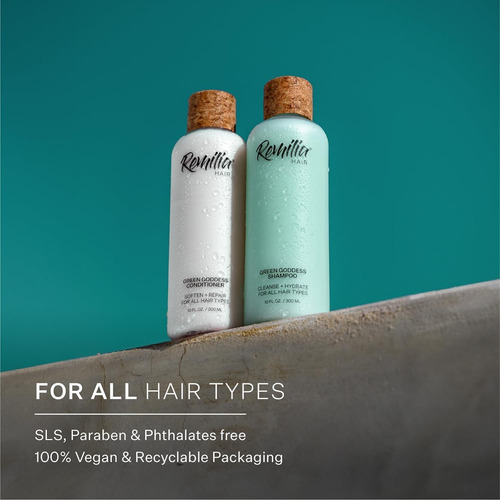 Conjunto De Shampoo E Condicionador Remilia Green Goddess Y