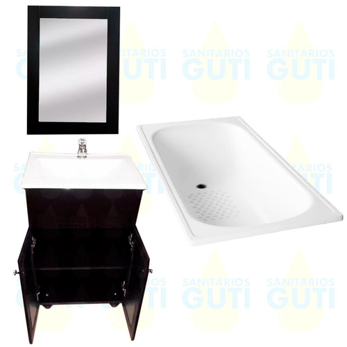 Juego Sanitarios W Ferrum Atuel Griferia Fv Pampa Bañera M V