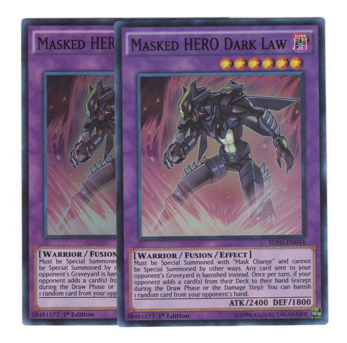 Yugioh  2x Masked Hero Dark Law Super 1st Sdhs-en044