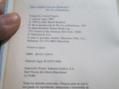 Meditaciones Acerca De Las Nueve Revelaciones Salle M Redfie (Usado)