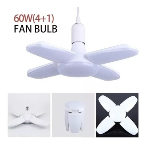 Ampolleta Led 60w Angulo Ajustable 4 Aspas 4+1 Ampolletas Xl