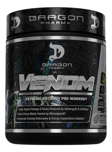 Pre Entreno Venom Dragon Pharma 40 Servicios Fruit Punch