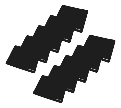 Kit 10x Mousepad Basico Liso Simples  Multilaser Atacado
