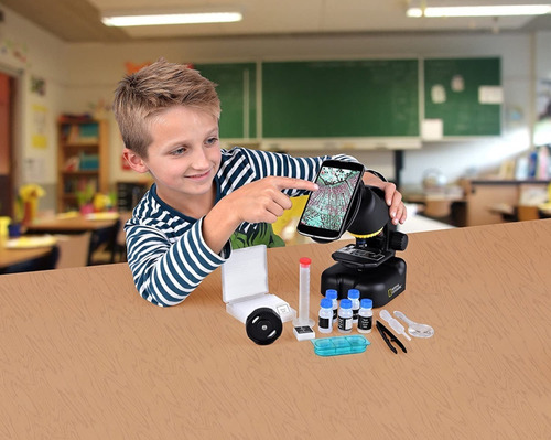 Telescopio + Microscopio +accesorios + Estuche Nat Geo Niños