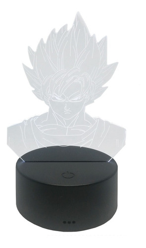 Lámpara Luz Led 3d Rgb Figura De Goku Super Saiyajin 2