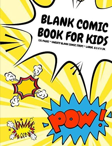 Libro: Blank Comic Book For Kids: 135 Pages, Variety Blank C