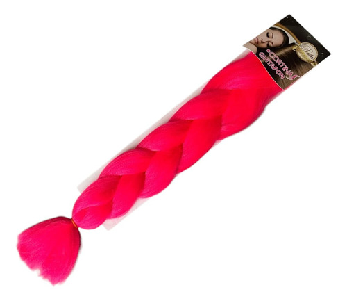 2 Pz Extensiones Kanekalon Trenza Africana Rosa Neon