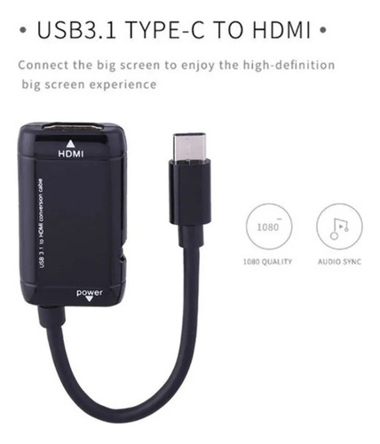 Adaptador Usb C A Hdmi Cable Usb 3.1 Usb Tipo C Para Android