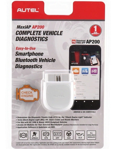 Imagen 5 de 6 de Escaner Autel Maxi Ap200 Bluetooth Obd2 Lector Tpms Launch