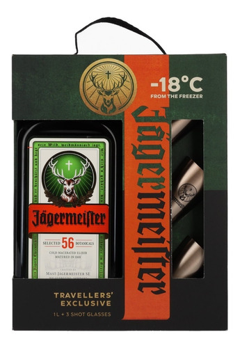 Exclusivo Jägermeister 1 Litro Mas 3 Chops