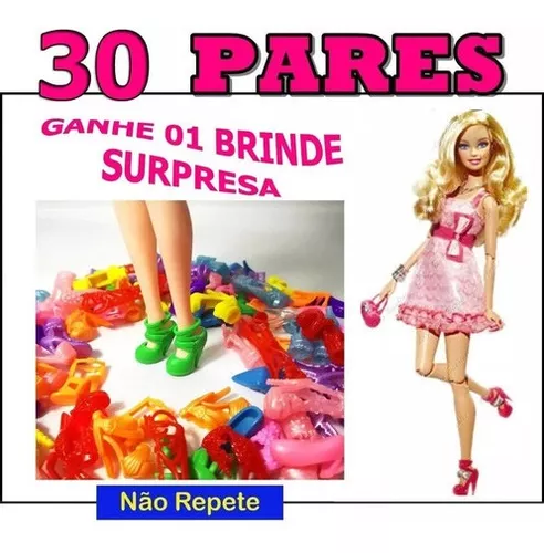 Kit Com 10 Roupinhas e 10 Pares De Sapatos p/ Bonecas - Compatível com as  Marca Barbie Susi e Frozen