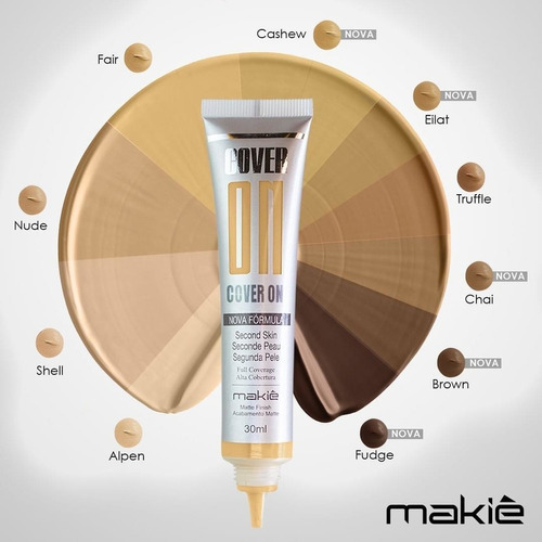 Base de maquiagem em creme Makiê Cover On tom cashew - 30mL