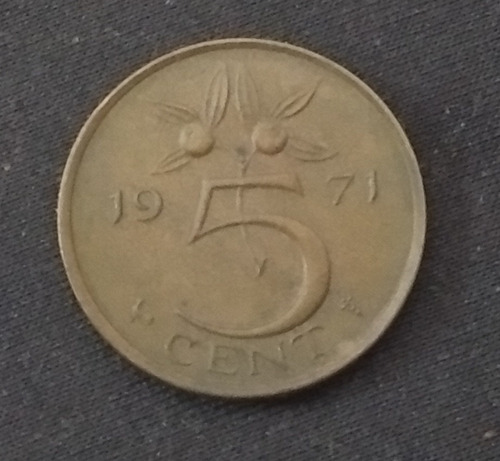 Moneda: Paises Bajos 5 Centavos 1971