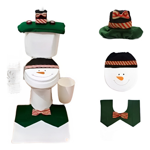 Juego De Baño Muñeco De Nieve