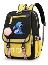Comprar A Mochila Escolar Recarregável Stitch Usb Para Estudantes
