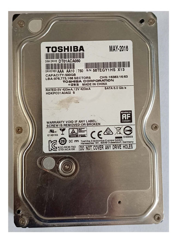 Disco Interno Toshiba 500gb 2.5  