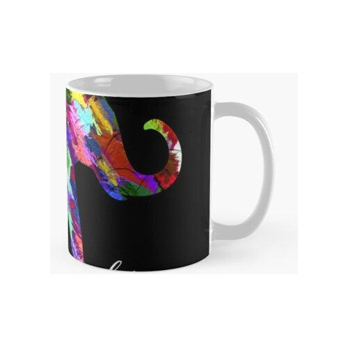 Taza Hermoso Regalo De Amor De Elefante Pintado Calidad Prem