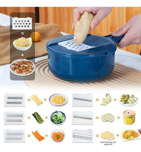 Cortador De Mandolina Multifunción; Picador De Verduras