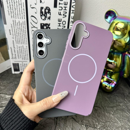 Funda Magnética Rígida Ultrafina De Lujo Para Samsung Galaxy S25 S24 S23 S22 Ultra Plus Fe Para Carga Inalámbrica