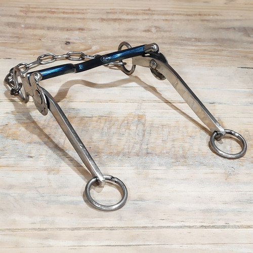 Freio Perna De Grilo Inox Bocal De Ferro Cavalo